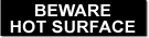 aluminium beware hot surface sign