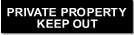 aluminium private property keep out sign