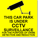 400mm aluminium sign car park under cctv