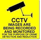 400mm aluminium sign cctv being recorded