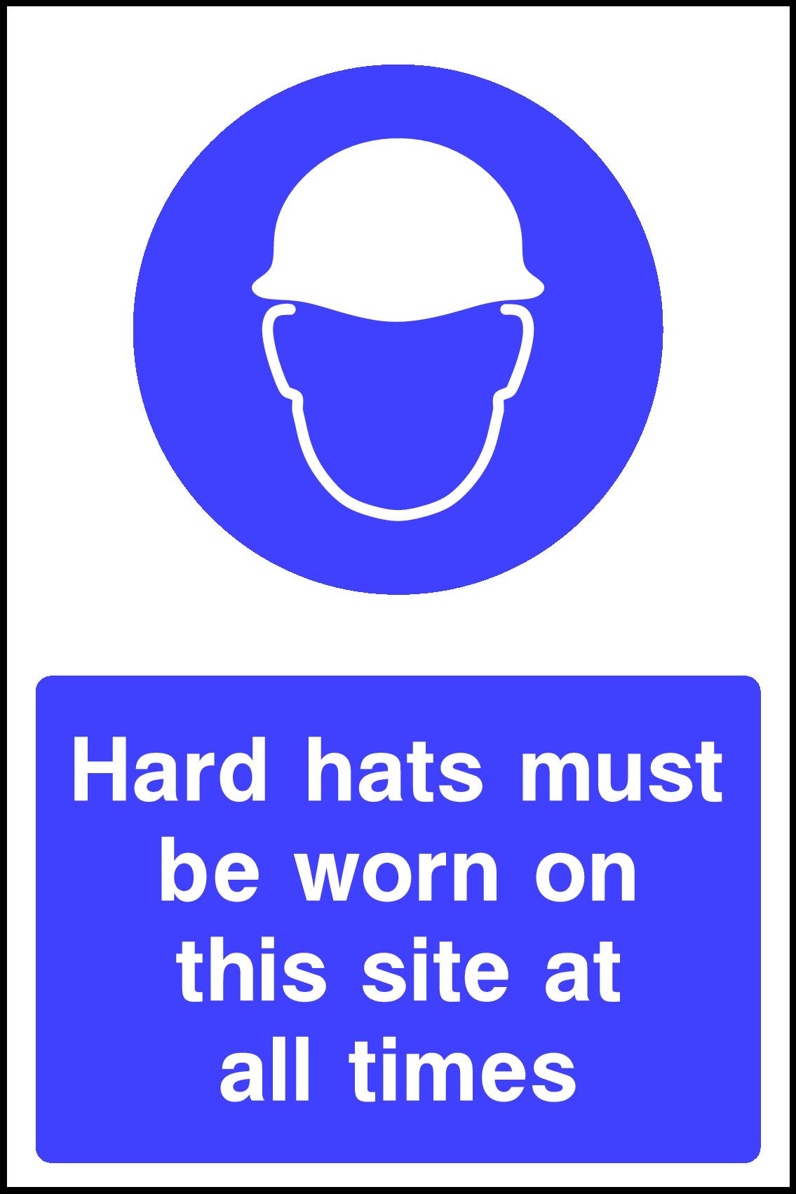 Hard Hats Must Be Worn Signs and Stickers