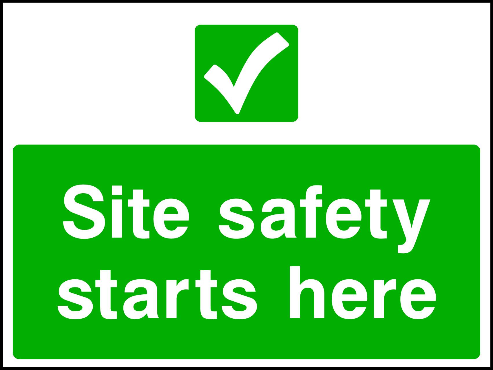 Site Safety Starts Here Signs and Stickers