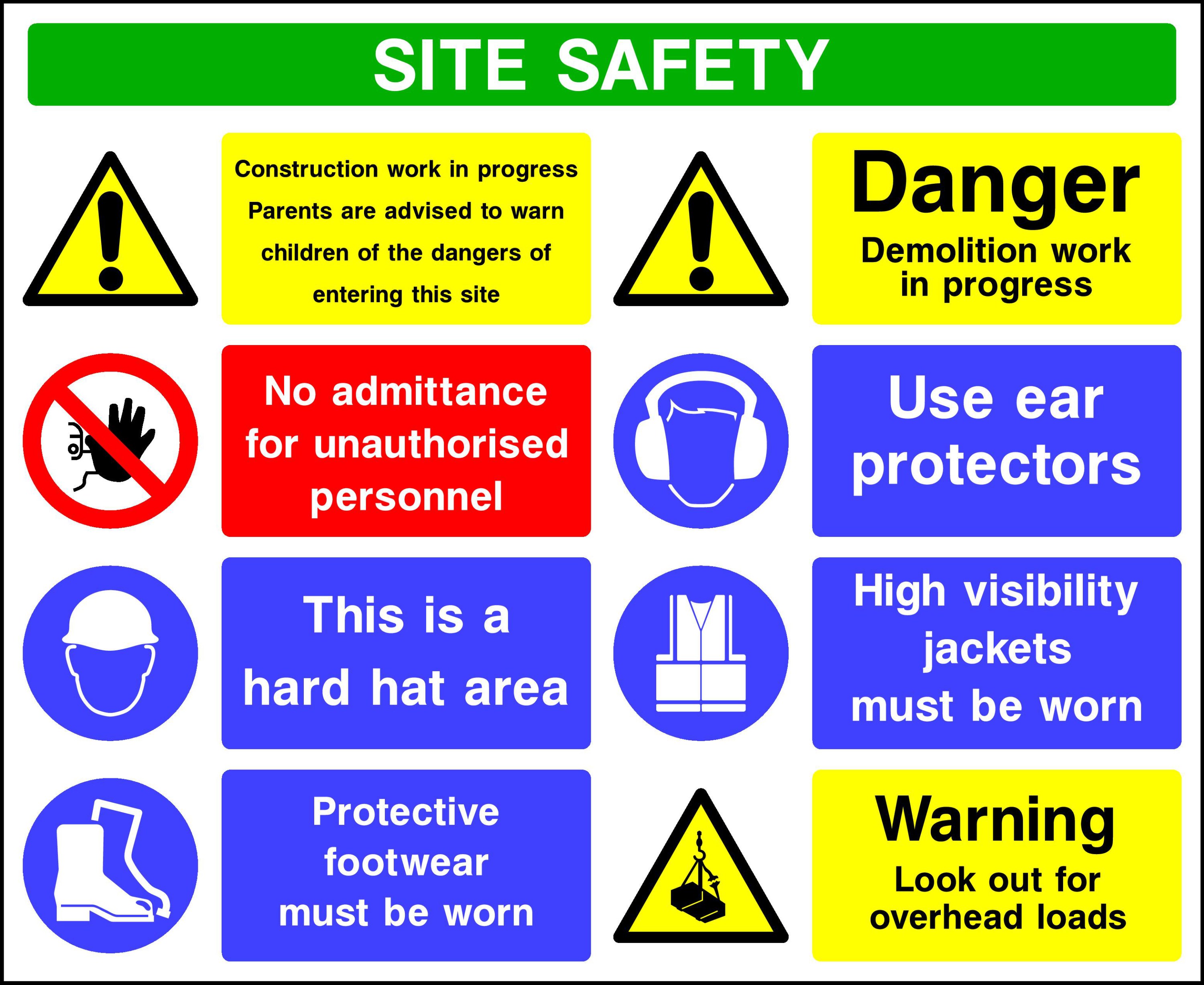 Site Safety Multipurpose Signs and Stickers