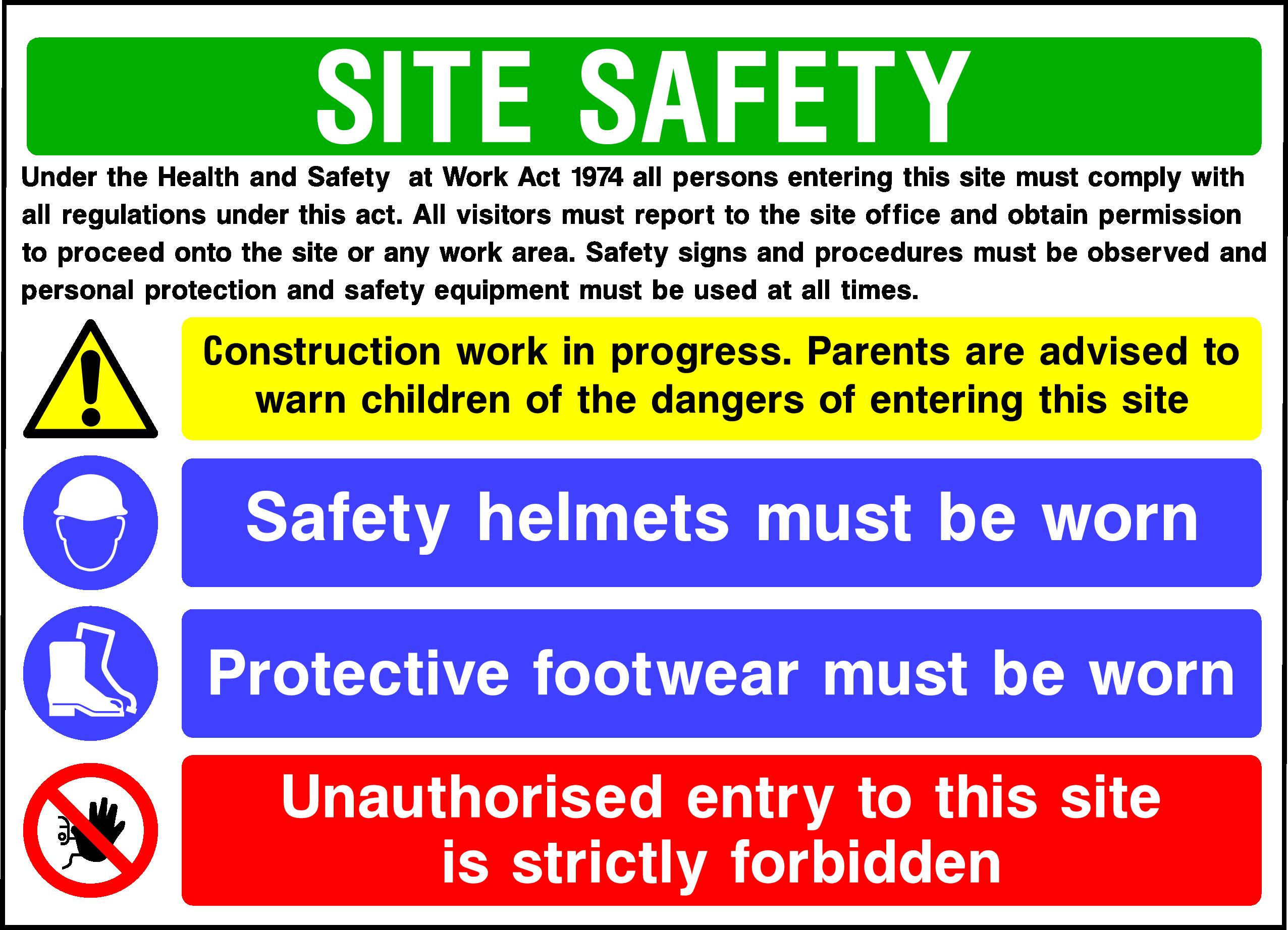 Site Safety Multipurpose Signs and Stickers