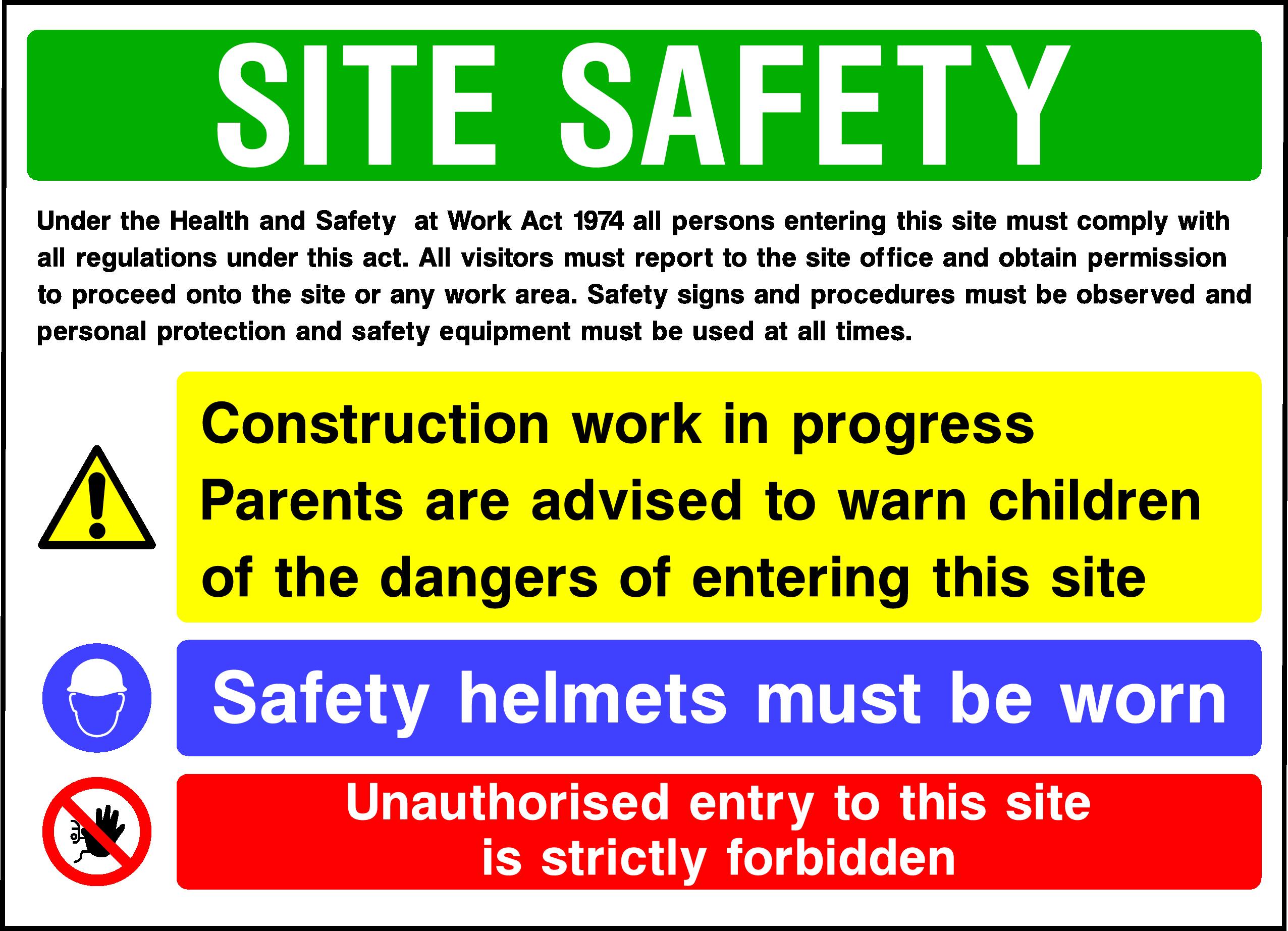 Site Safety Multipurpose Signs and Stickers