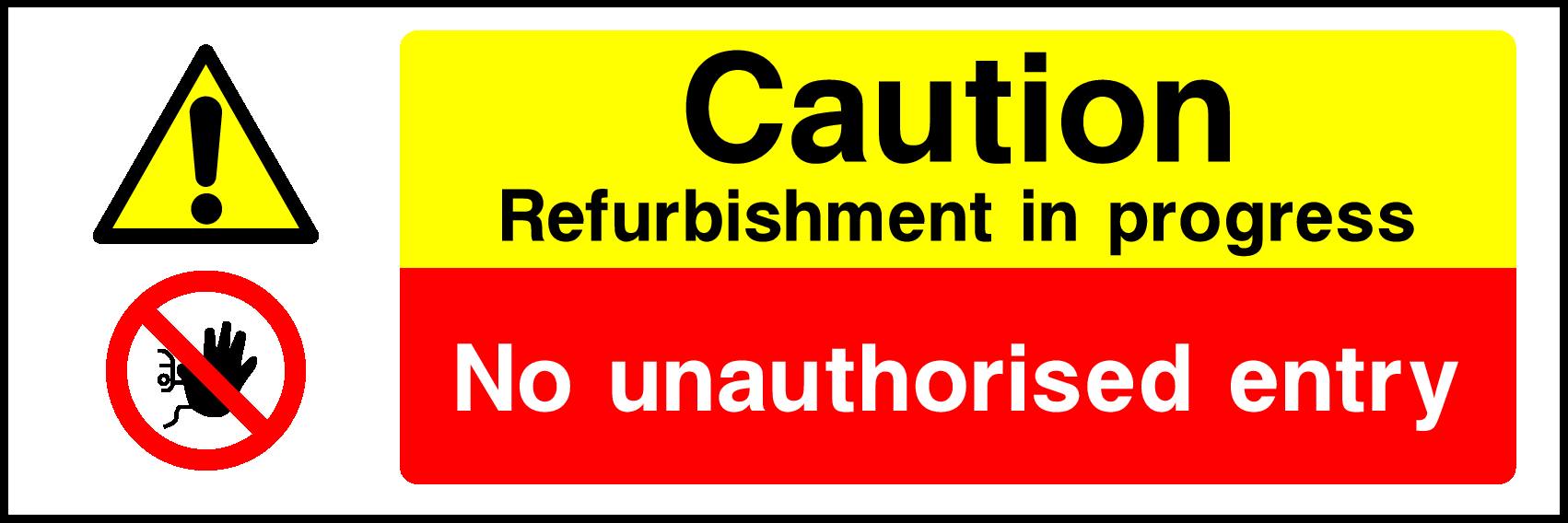 No Unauthorised Entry Signs and Stickers