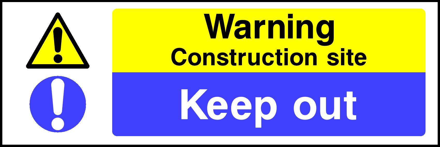 Construction Site Keep Out Signs and Stickers