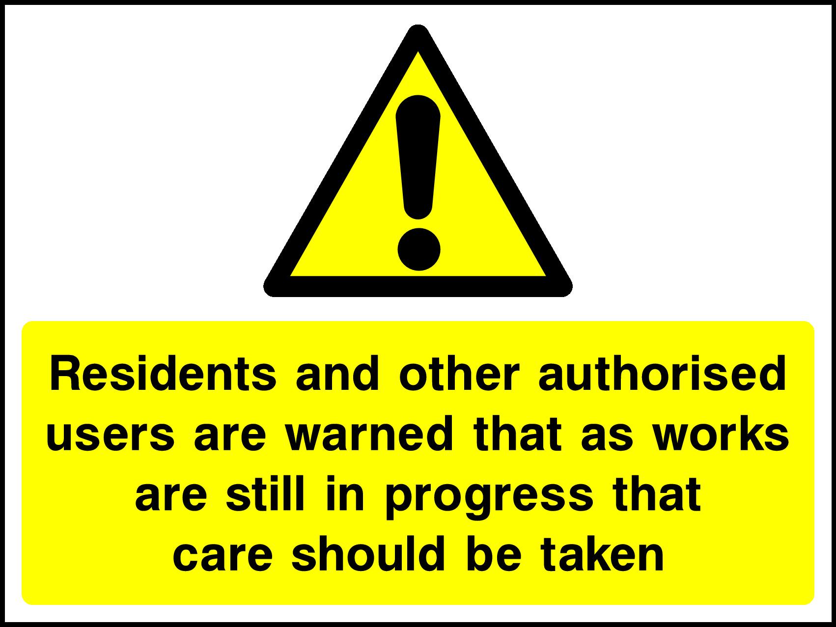 Works In Progress Take Care Signs and Stickers