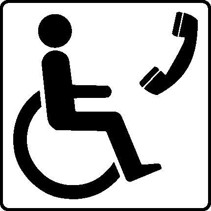 Disabled Phone Access Signs and Stickers