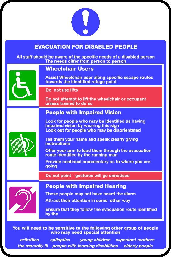 Disabled Multipurpose Signs and Stickers