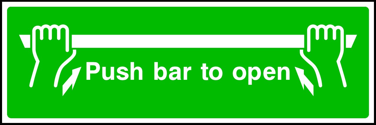 Push To Open Signs and Stickers