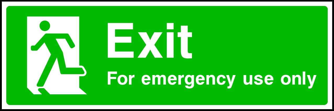 Emergency Use Only Signs and Stickers