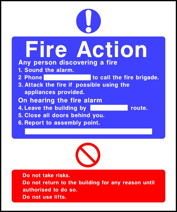 Any Person Discovering A Fire Signs and Stickers