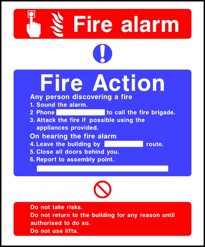 Any Person Discovering A Fire Signs and Stickers