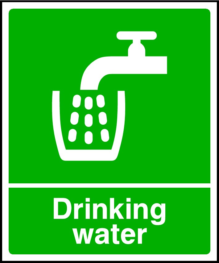 Drinking Water Signs and Stickers