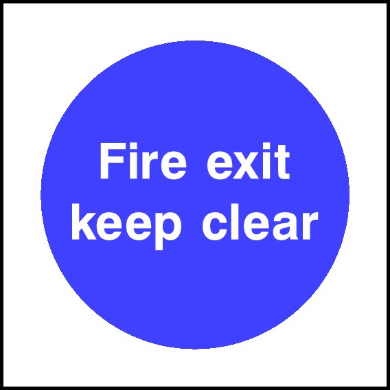 Fire Exit Keep Clear Signs and Stickers