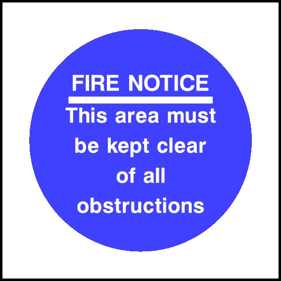 Area Must Be Kept Clear Signs and Stickers