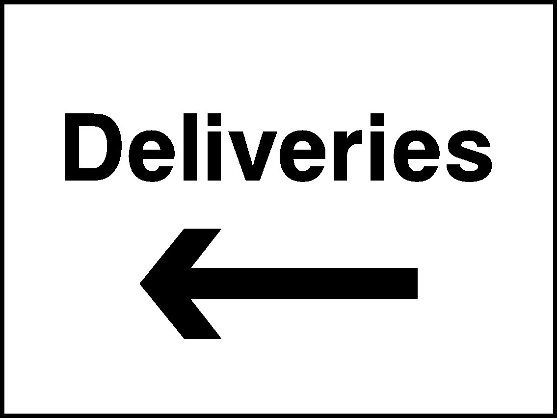 Deliveries Signs and Stickers
