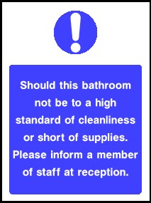 Bathroom Cleanliness Signs and Stickers