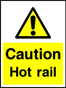 Hot Rail Signs and Stickers