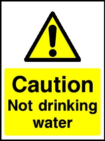 Not Drinking Water Signs and Stickers