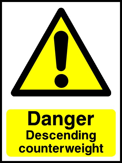 Descending Counterweight Signs and Stickers