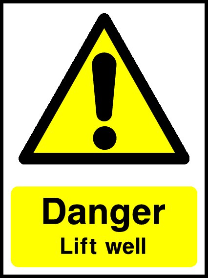 Lift Well Signs and Stickers