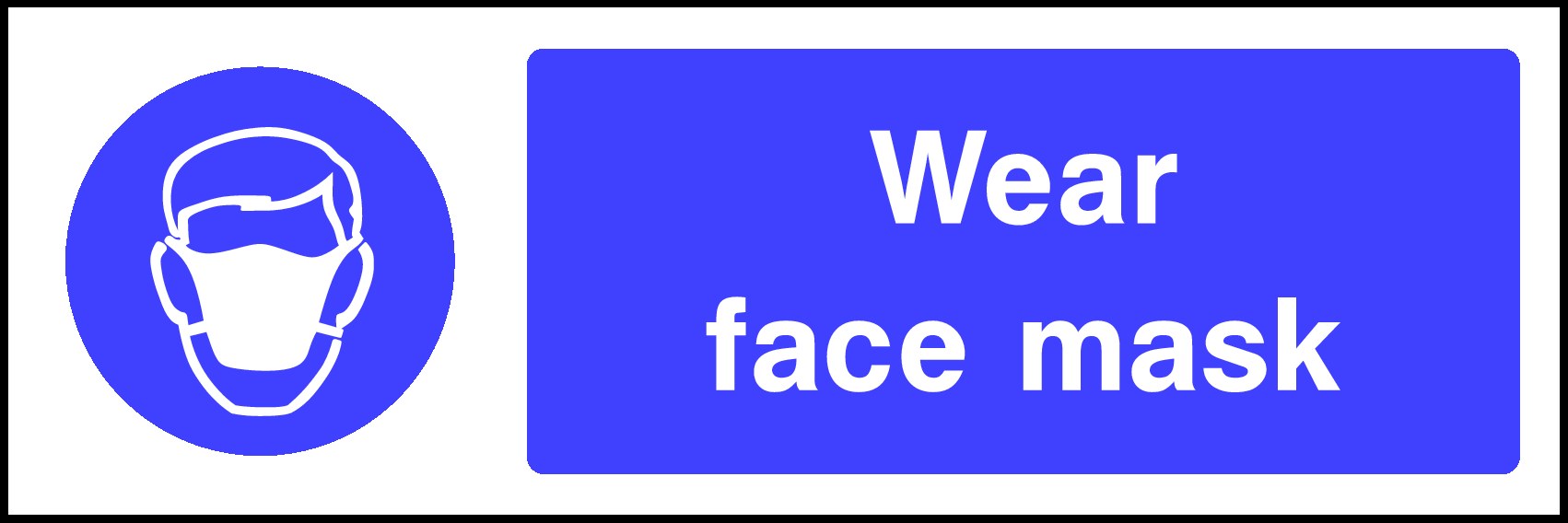 Wear Face Mask Signs and Stickers