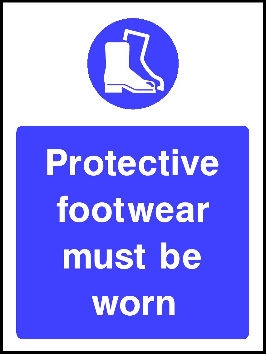 Protective Footwear Signs and Stickers