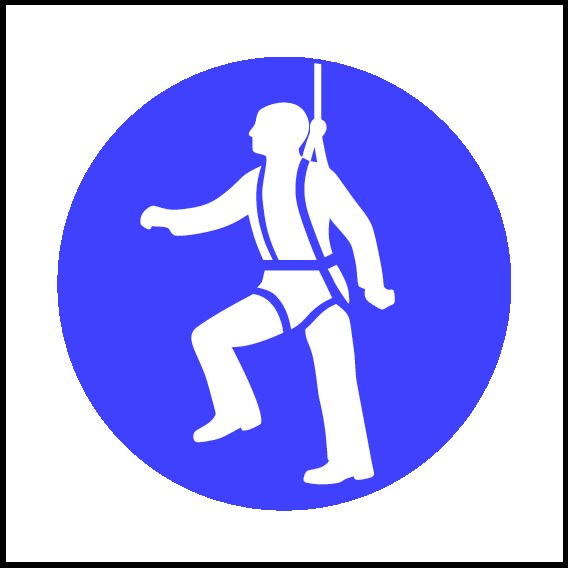 Wear Safety Harness Signs and Stickers