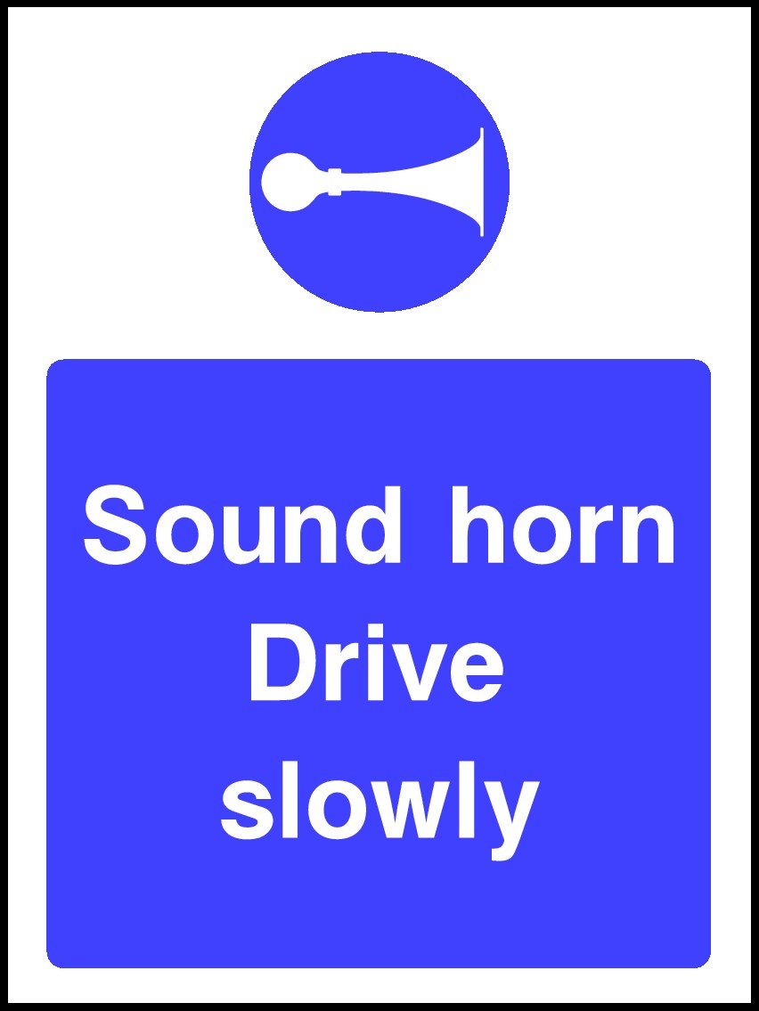 Drive Slowly Signs and Stickers