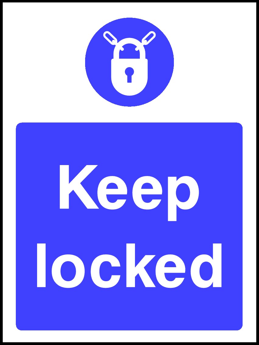 Keep Locked Signs and Stickers