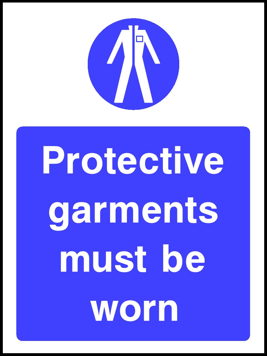 Protective Garments Must Be Worn Signs and Stickers
