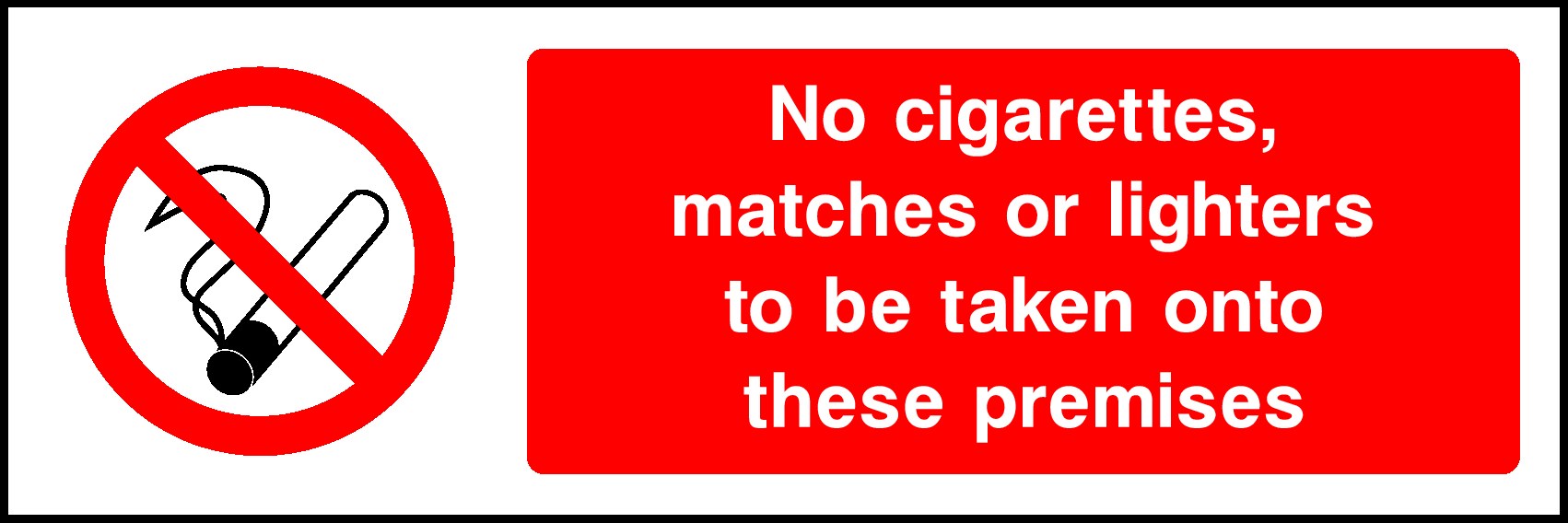 No Cigarettes Signs and Stickers