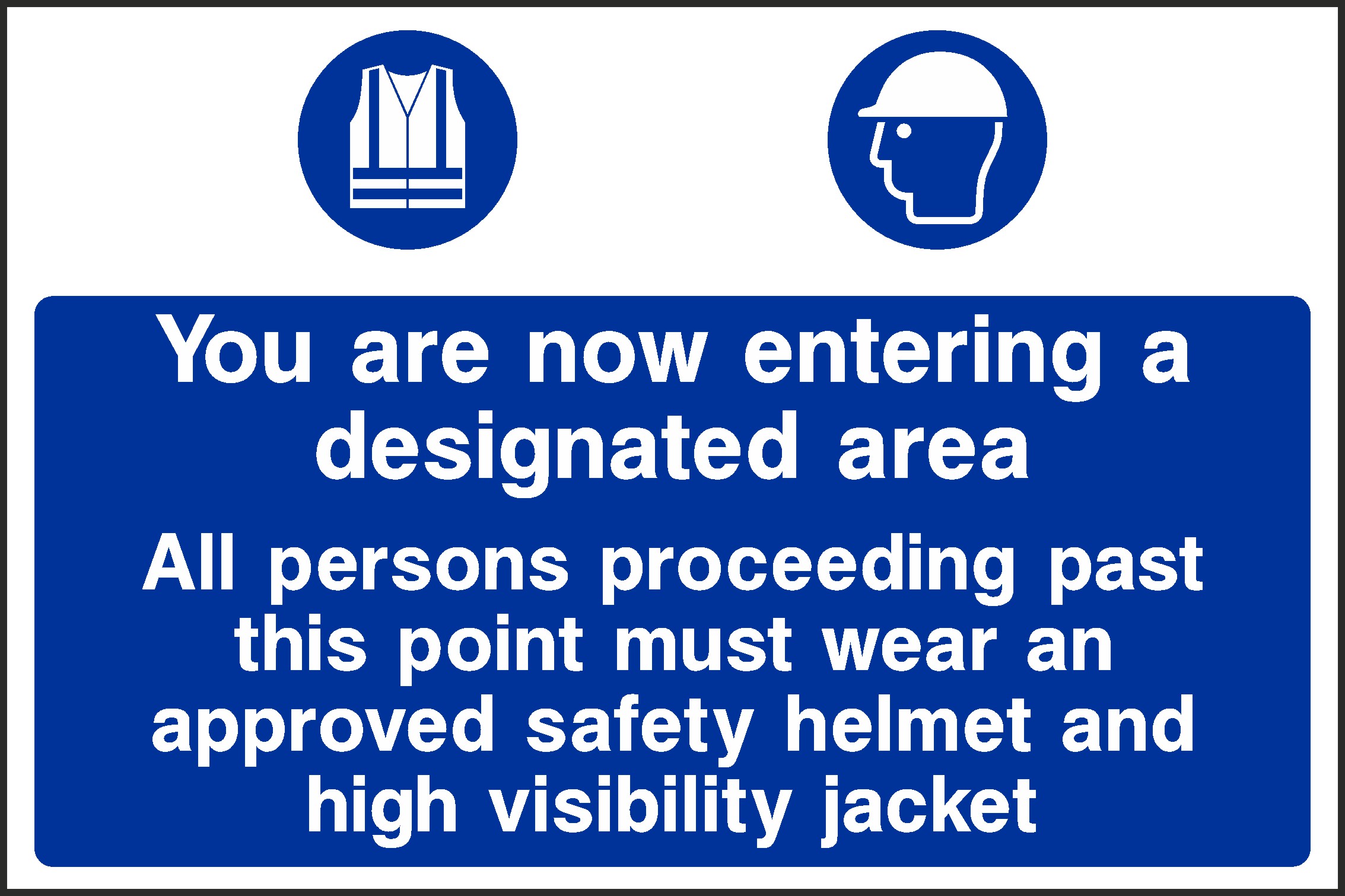 Safety Helmet And High Visibility Vest Signs and Stickers