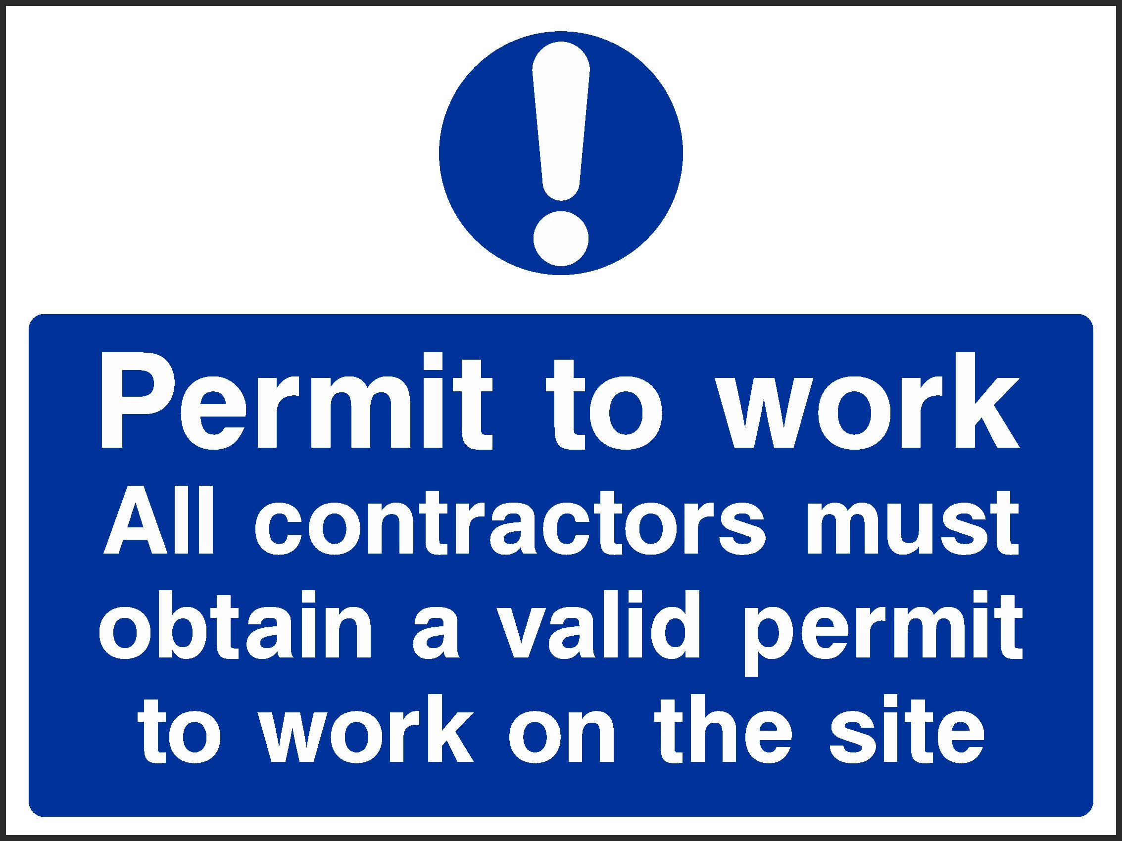 Permit To Work Signs and Stickers