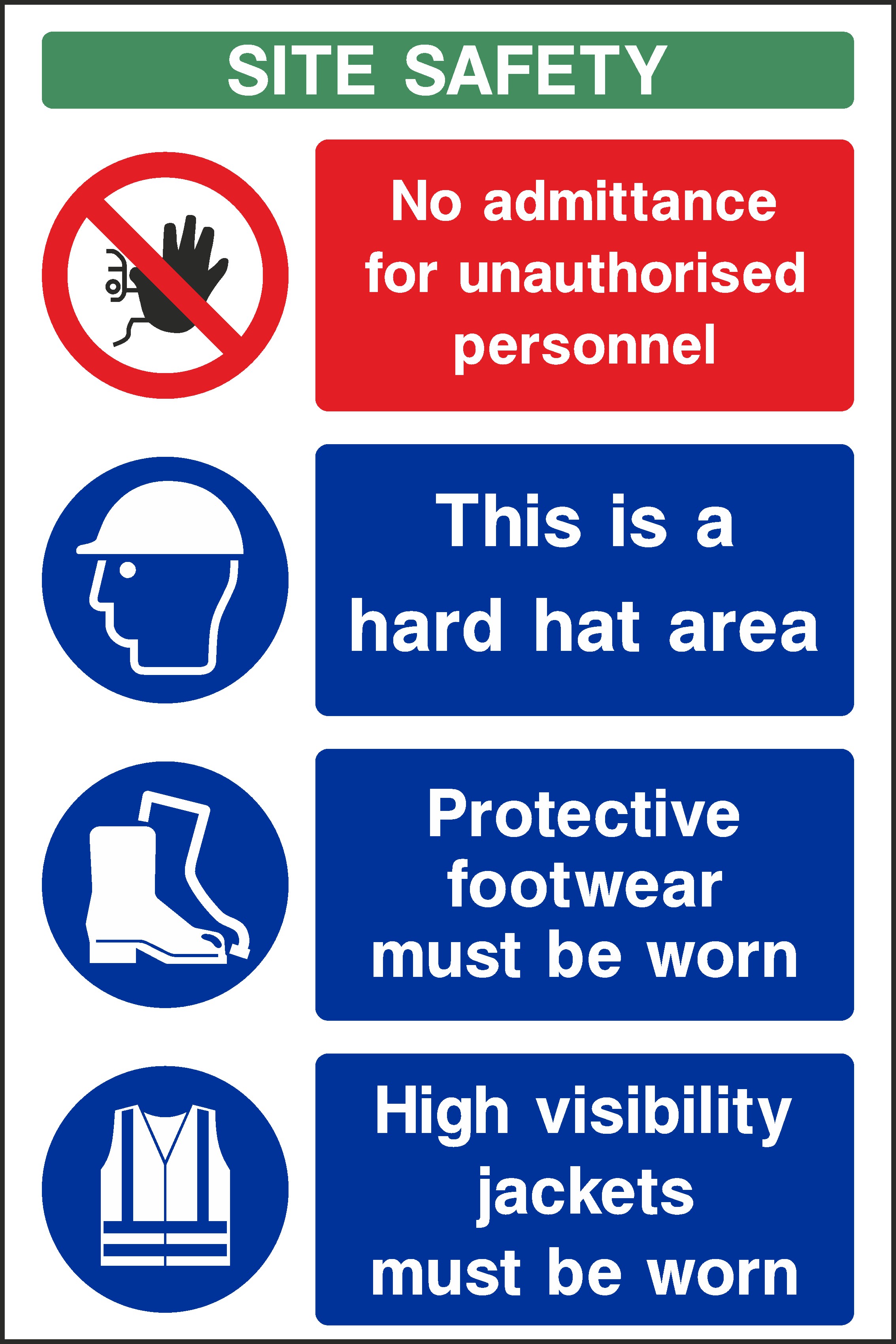 Site Safety Information Signs and Stickers