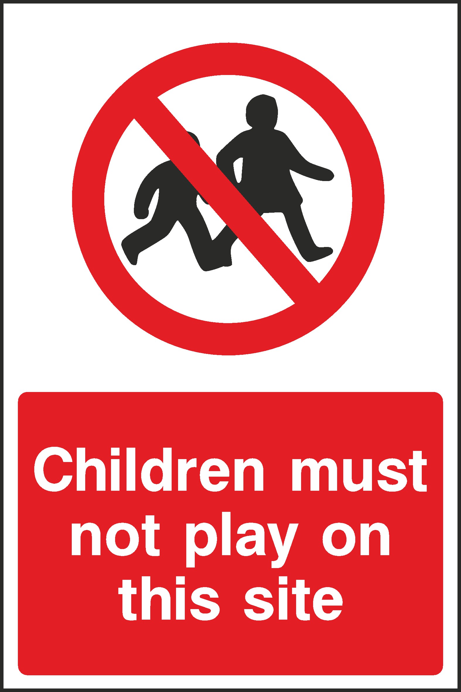 Must Not Play On This Site Signs and Stickers