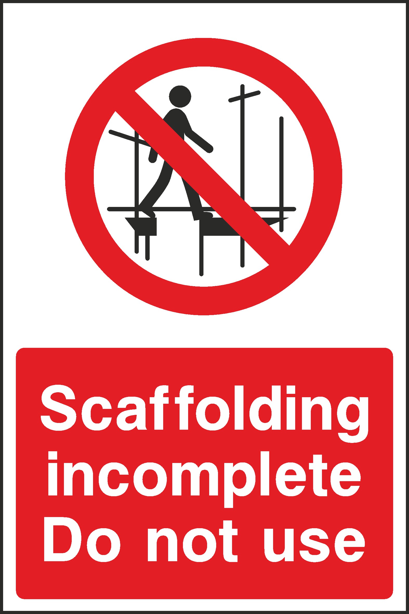 Scaffolding Signs and Stickers