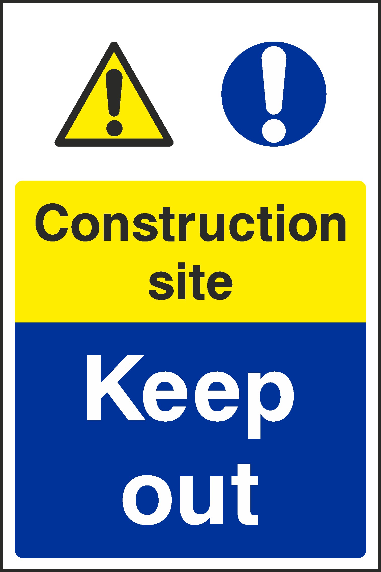 Construction Site Keep Out Signs and Stickers