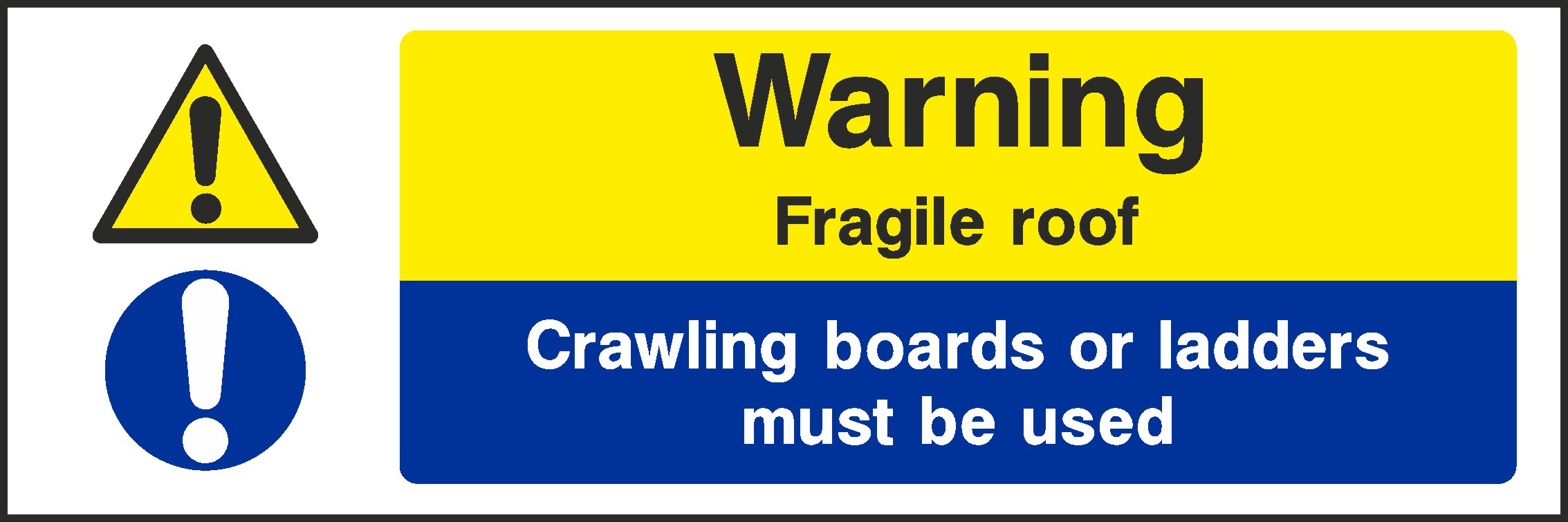 Fragile Roof Signs and Stickers
