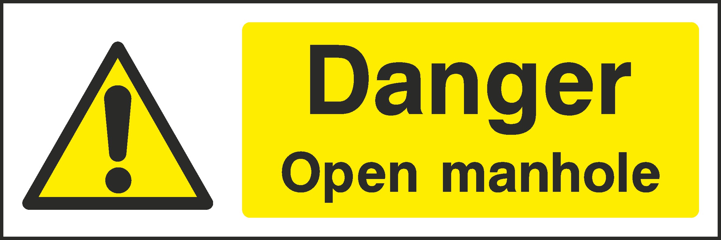 Open Manhole Signs and Stickers