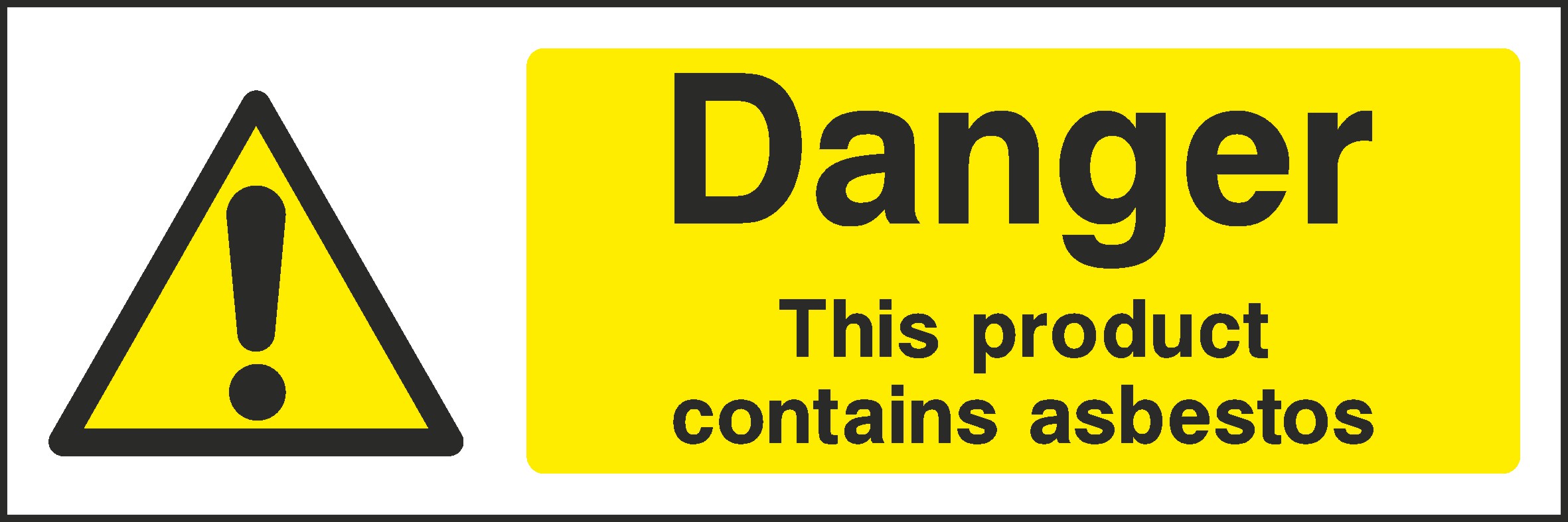 Contains Asbestos Signs and Stickers