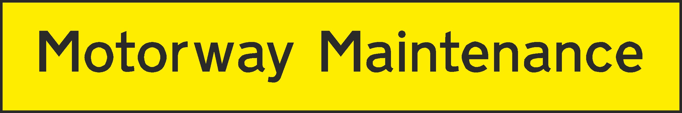 Motorway Maintenance Signs and Stickers