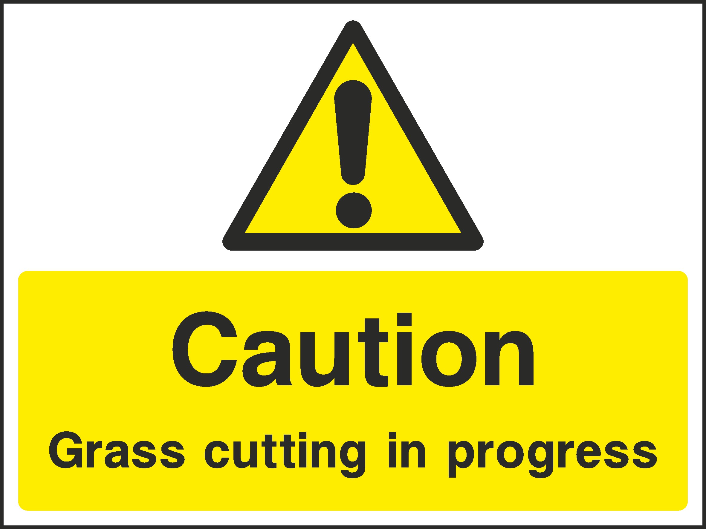 Grass Cutting Signs and Stickers