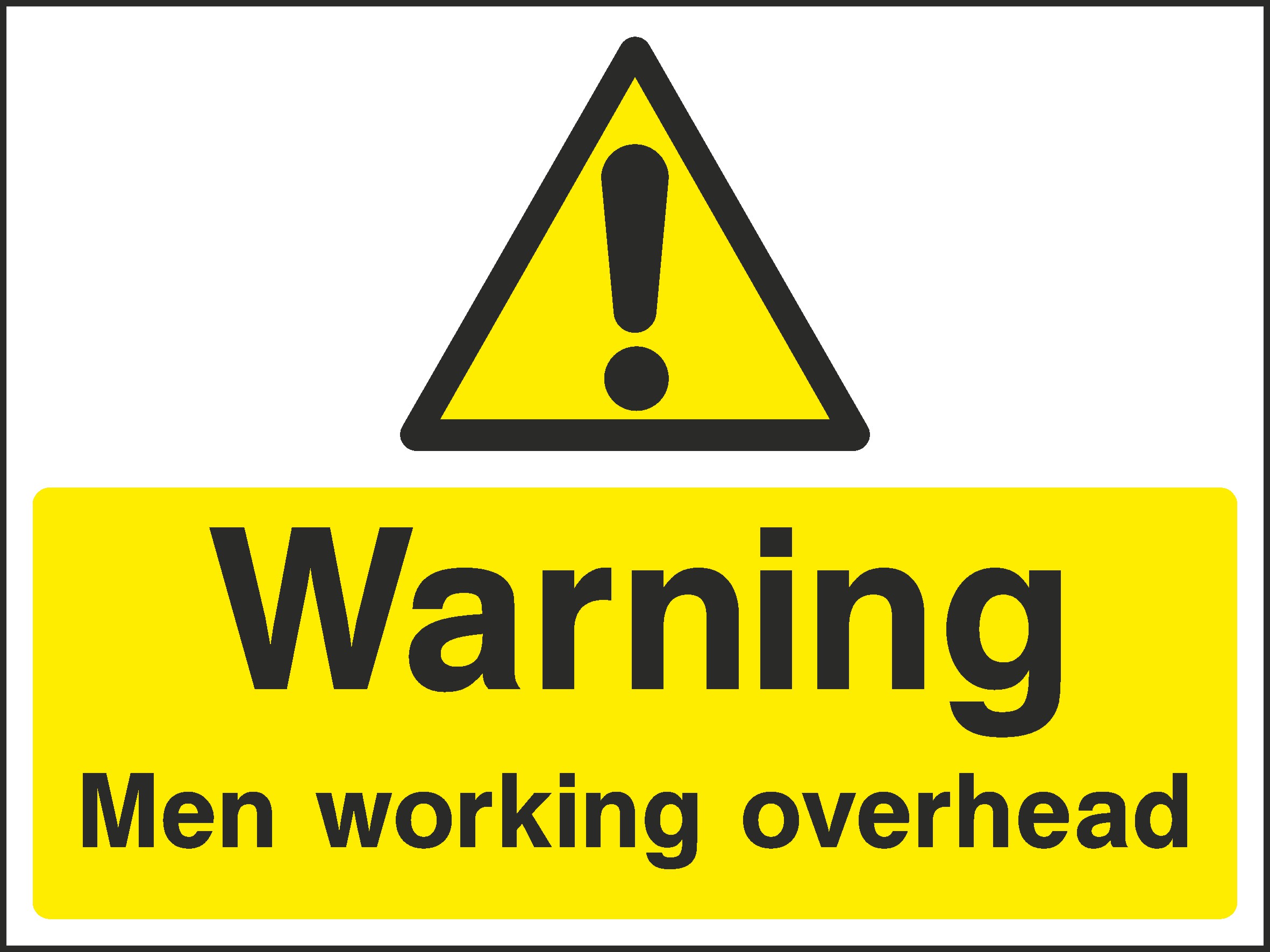 Men Working Overhead Signs and Stickers