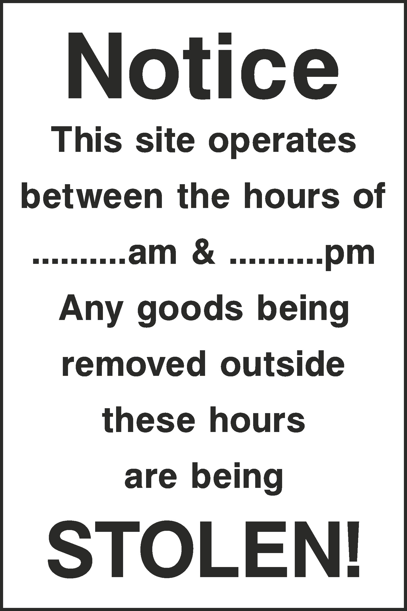Site Operates Between Signs and Stickers