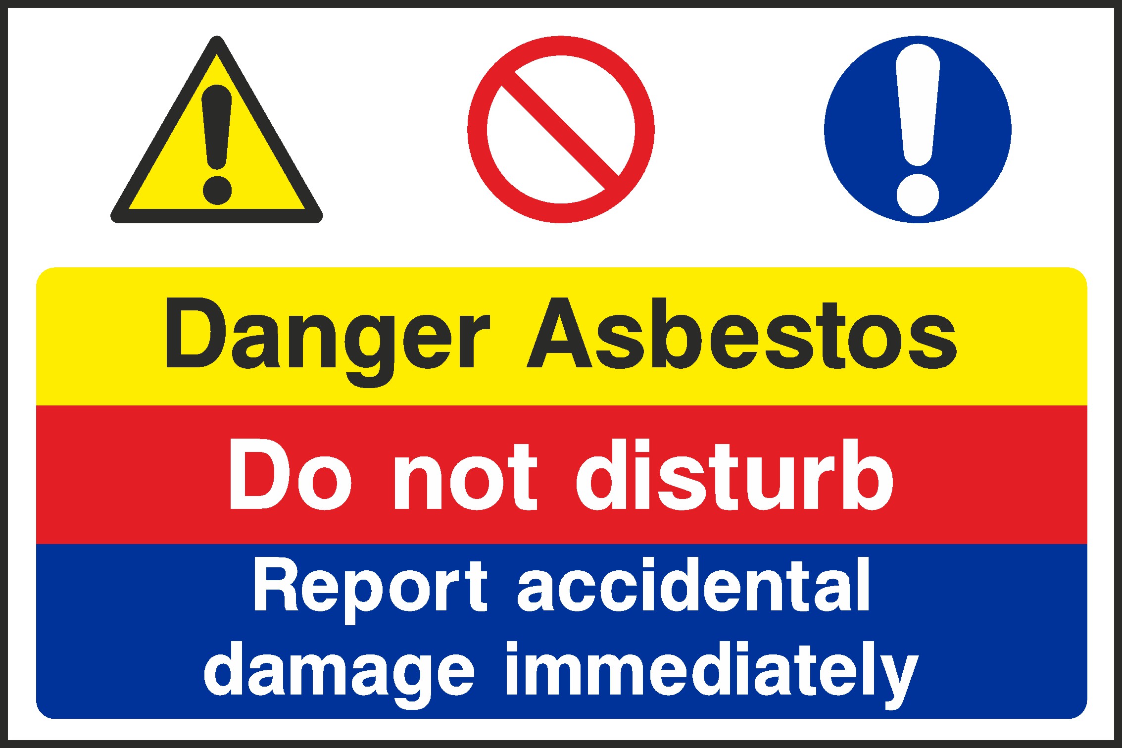 Danger Asbestos Signs and Stickers