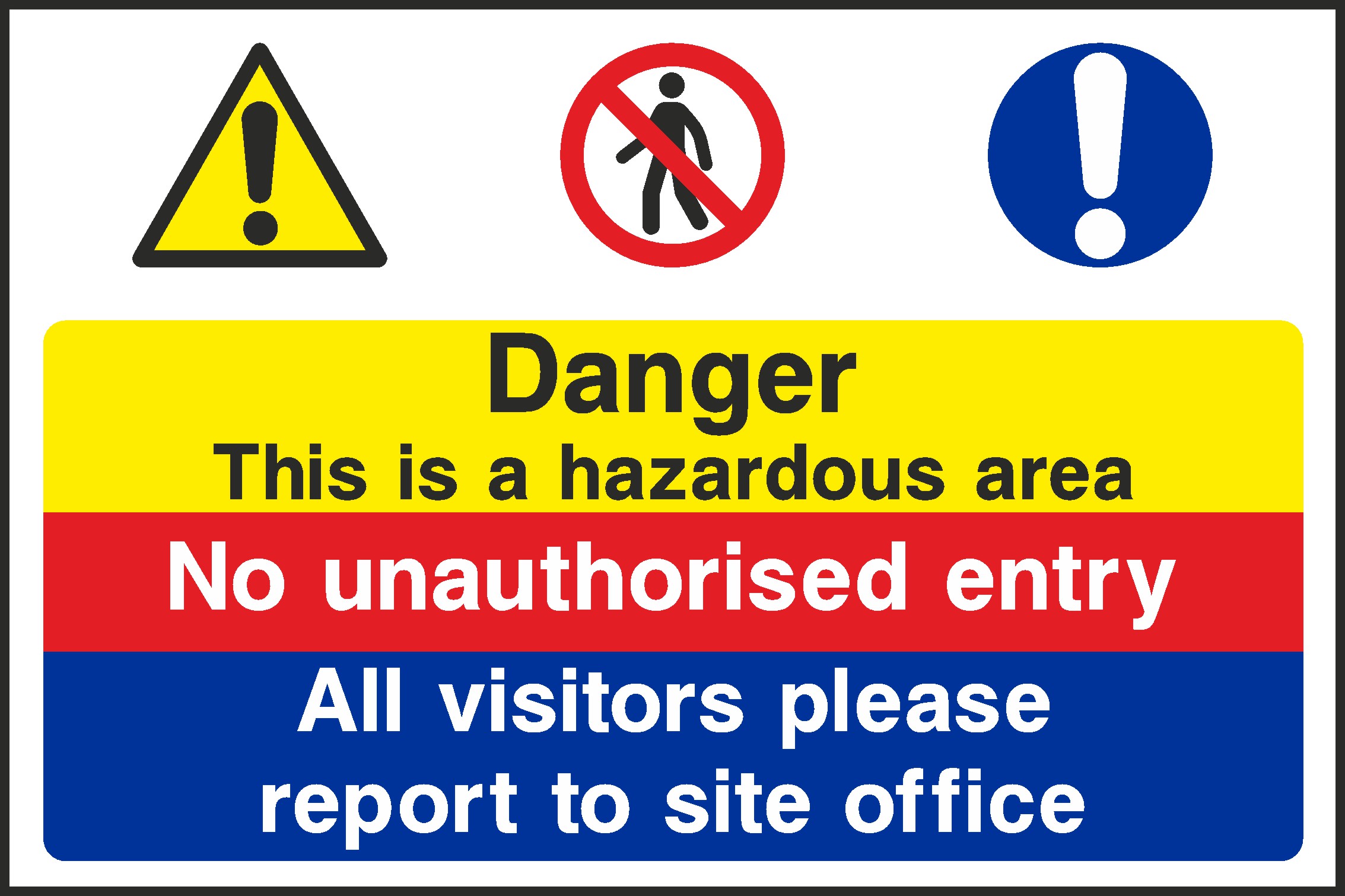 Danger Hazardous Area Signs and Stickers