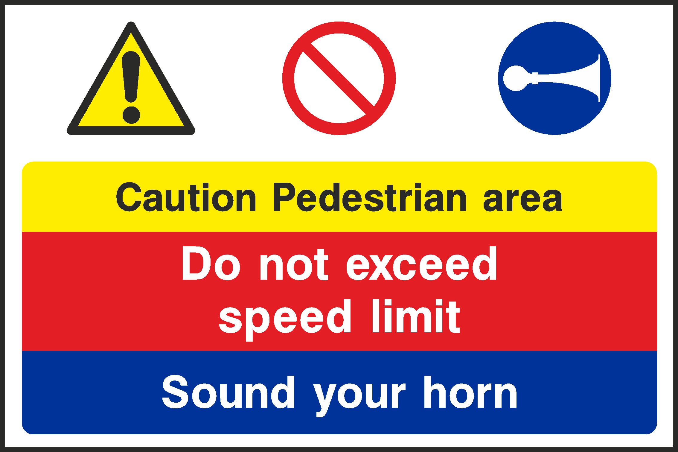 Pedestrian Area Signs and Stickers